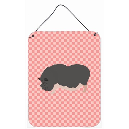 Carolines Treasures Vietnamese Pot-Bellied Pig Pink Check Wall or Door Hanging Prints BB7941DS1216